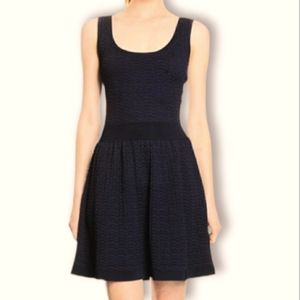 Sandro Paris Rigolade Knit Dress Size 1 US Small Black Fit & Flare Sleeveless